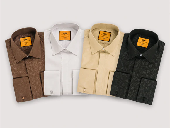 mens dress shirts gold color Mens Slim Fit Champagne/Gold Dress Shirt | Plain Cuff
