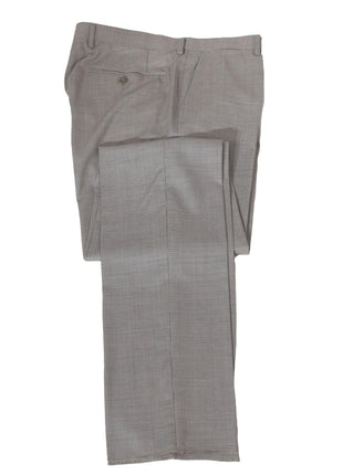Napoli Mens Tan Houndstooth 100% Reda Wool Slim Fit 2 Piece Suit