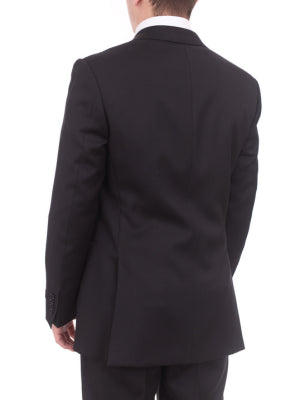 Canali Mens Black 36R Drop 6 100% Wool 2 Piece Suit