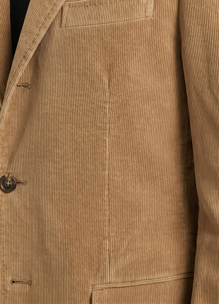 Polo Ralph Lauren Mens Tan Corduroy Classic Fit Cotton Blazer Sportcoat With Elbow Patches