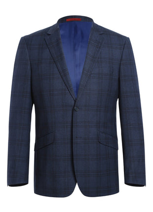 Men's Slim Fit Stretch Checked Suits