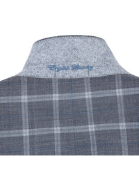 Thumbnail for Gray Plaid Notch Wool Suit