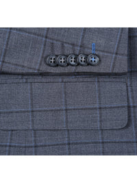 Thumbnail for English Laundry Slim Fit Charcoal Checked Wool Suit