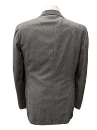Thumbnail for Sartoria Partenopea Mens 40L Solid Gray 100% Wool 3 Button 2 Piece Suit