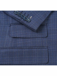 Thumbnail for English Laundry Slim Fit Two Button Gray Blue Wool Notch Lapel Suit