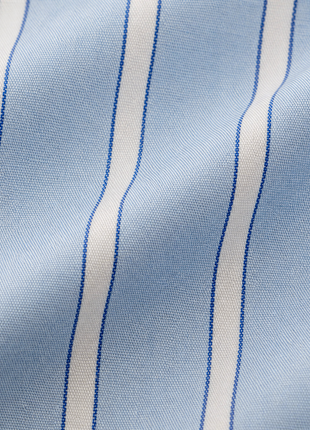 Ferrecci Light Blue Striped Slim Fit Cutaway Collar Cotton Dress Shirt