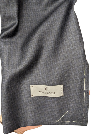 Canali 1934 Mens Gray Check 44L Drop 7 100% Wool 2 Button 2 Piece Suit