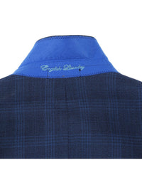 Thumbnail for Airforce Blue Plaid Wool Suit