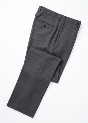 Hugo Boss Mens Gray Crosshatch Textured Notch Lapels Slim Fit 2-Button Wool Suit - 40R