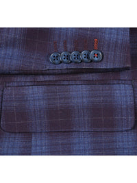 Thumbnail for English Laundry Slim Fit Blue with Black Check Wool Suit