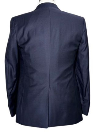 Corneliani Mens Blue Mixed Pattern Fully-Canvassed Peak Lapel Classic Fit 3-Piece Wool Suit - 36R