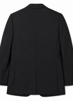 Hugo Boss Mens Solid Black Notch Lapels Classic Fit 2-Button Wool Suit - 40L