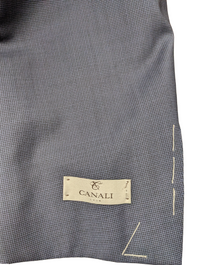 Thumbnail for Canali 1934 Mens Blue Check 44R Drop 7 100% Wool 2 Button 2 Piece Suit