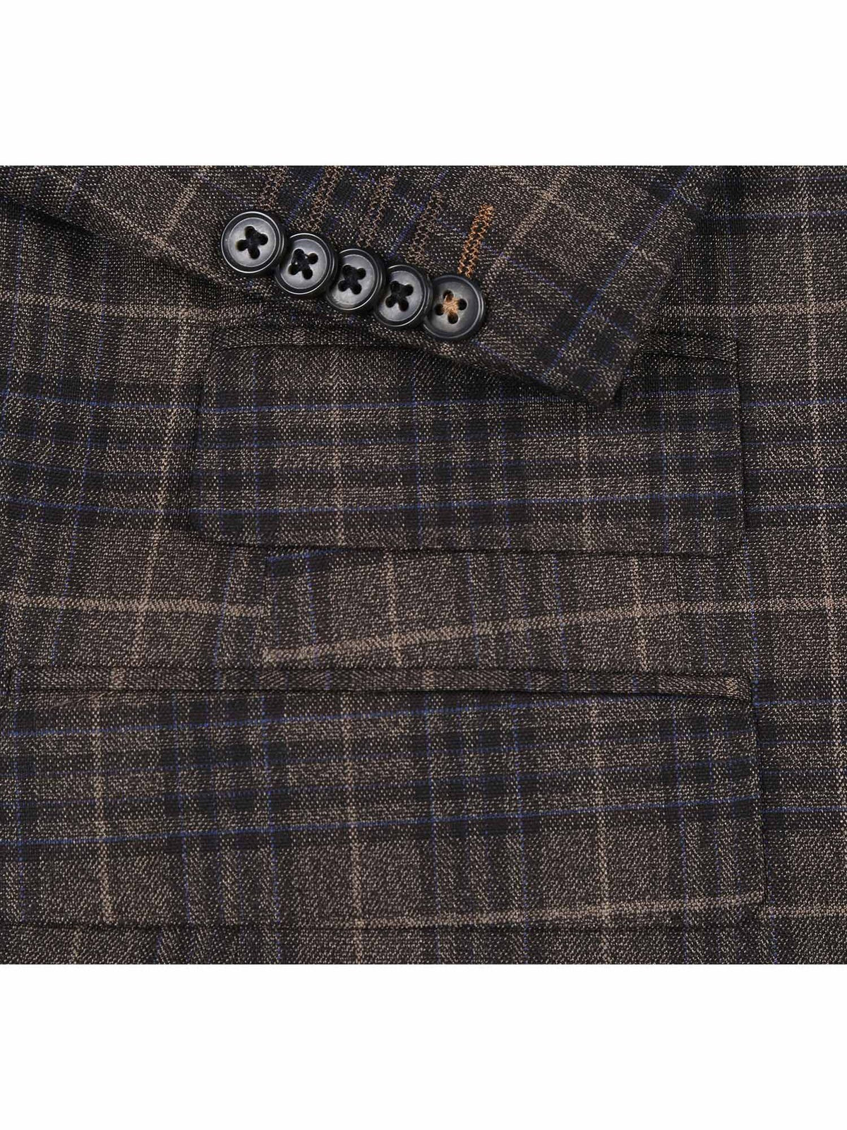 English Laundry Men&#39;s 3-Piece Slim Fit Check Peak Lapel Suit