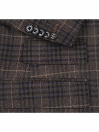Thumbnail for English Laundry Men's 3-Piece Slim Fit Check Peak Lapel Suit