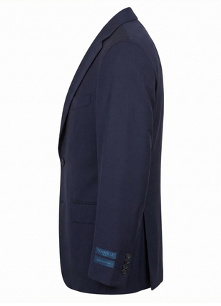 Tovaglia Solid Navy Classic Fit Notch Lapel Wool Cashmere 2-Button Suit