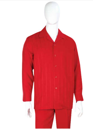 Apollo King Royal Diamond Mens Red 2 Piece Long Sleeve Walking Suit