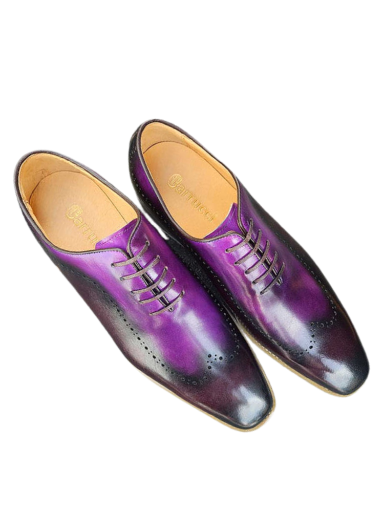 Carrucci Mens Purple Two Tone Lace-up Oxford Leather Dress Shoes The Suit Depot Carrucci Mens Purple Two Tone Lace-up Oxford Leather Dress Shoes The Suit Depot