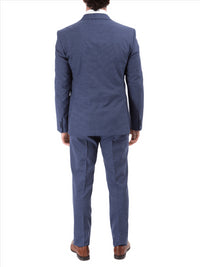 Thumbnail for John Varvatos Half-Canvassed  Blue Two Button Wool Blend Suit