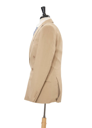 Ralph Lauren Purple Label Mens 38L Tan 100% Silk Double Breasted 2 Piece Suit