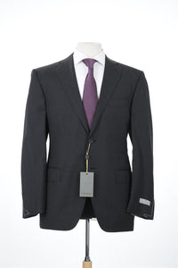 Thumbnail for Canali Mens Charcoal Grey Classic Fit 46L Drop 7 100% Wool 2 Piece Suit