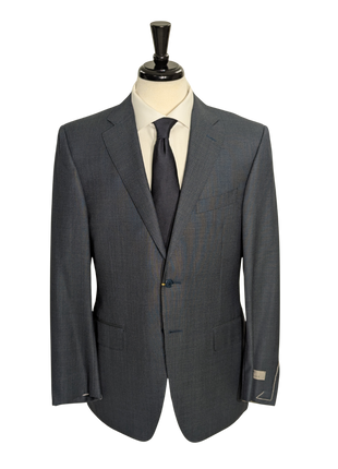 Canali Blue Birdseye 100% Wool Suit 40R