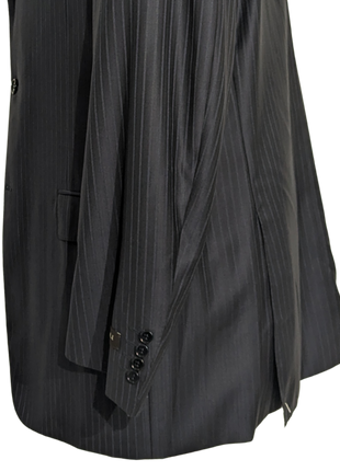 Canali Navy Pinstriped 100% Wool 3-Button Suit 46L