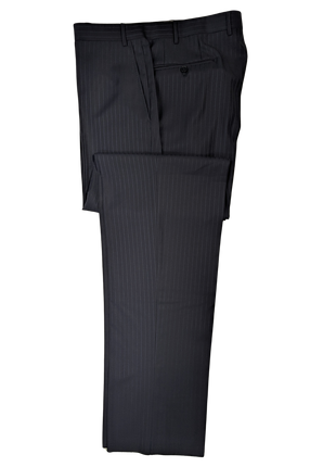 Canali Navy Pinstriped 100% Wool 3-Button Suit 46L