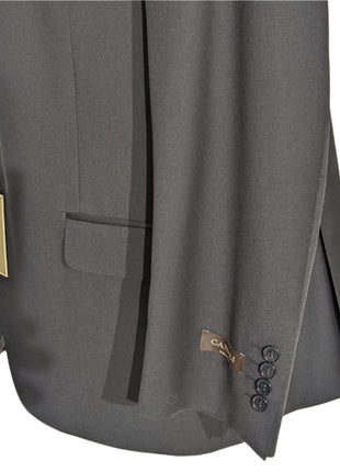 Canali Men's Solid Navy 100% Wool Suit 46R