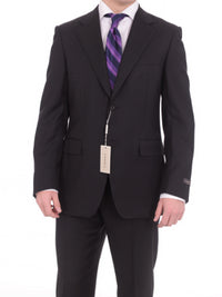 Thumbnail for Canali Mens Black 36R Drop 6 100% Wool 2 Piece Suit