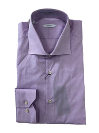 Thumbnail for Claudia Varesi Lavender 100%Cotton Men's Slim Fit Dress Shirt