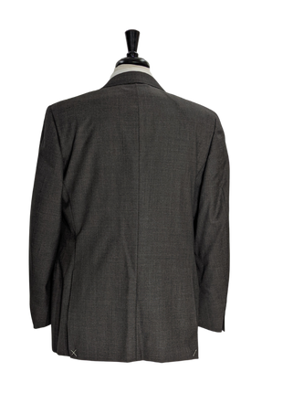 Canali Men's Charcoal Fully-Canvassed 100% Wool Suit 44R