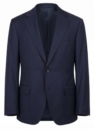 Tovaglia Solid Navy Classic Fit Notch Lapel Wool Cashmere 2-Button Suit