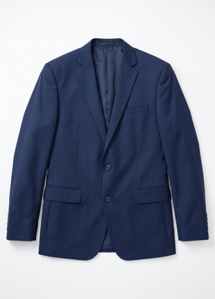 Raphael Regular Fit Solid Blue Two Button Suit - The Suit Depot