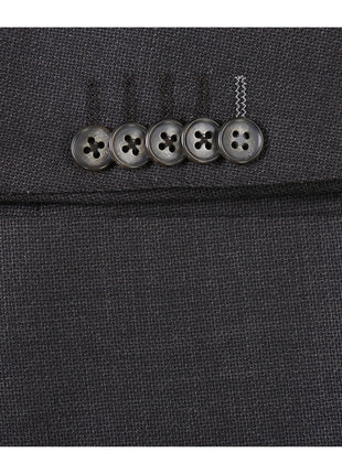 English Laundry Brown Weave Slim Fit Notch Lapel Wool Suit With Patch Pockets