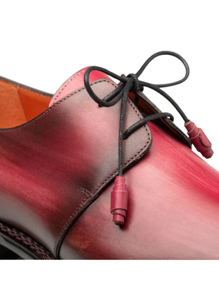 Mezlan Mens Burgundy Rust Lace-Up Oxford Leather Dress Shoes