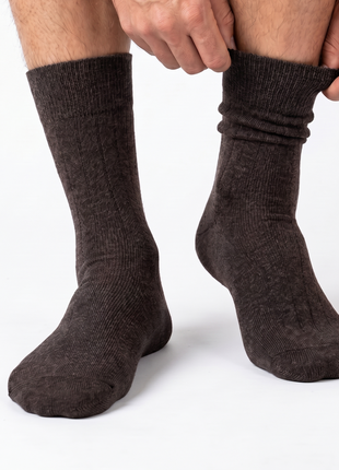 Rizzi Dark Brown Pure Cotton Scented Non-Biding Seamless Socks