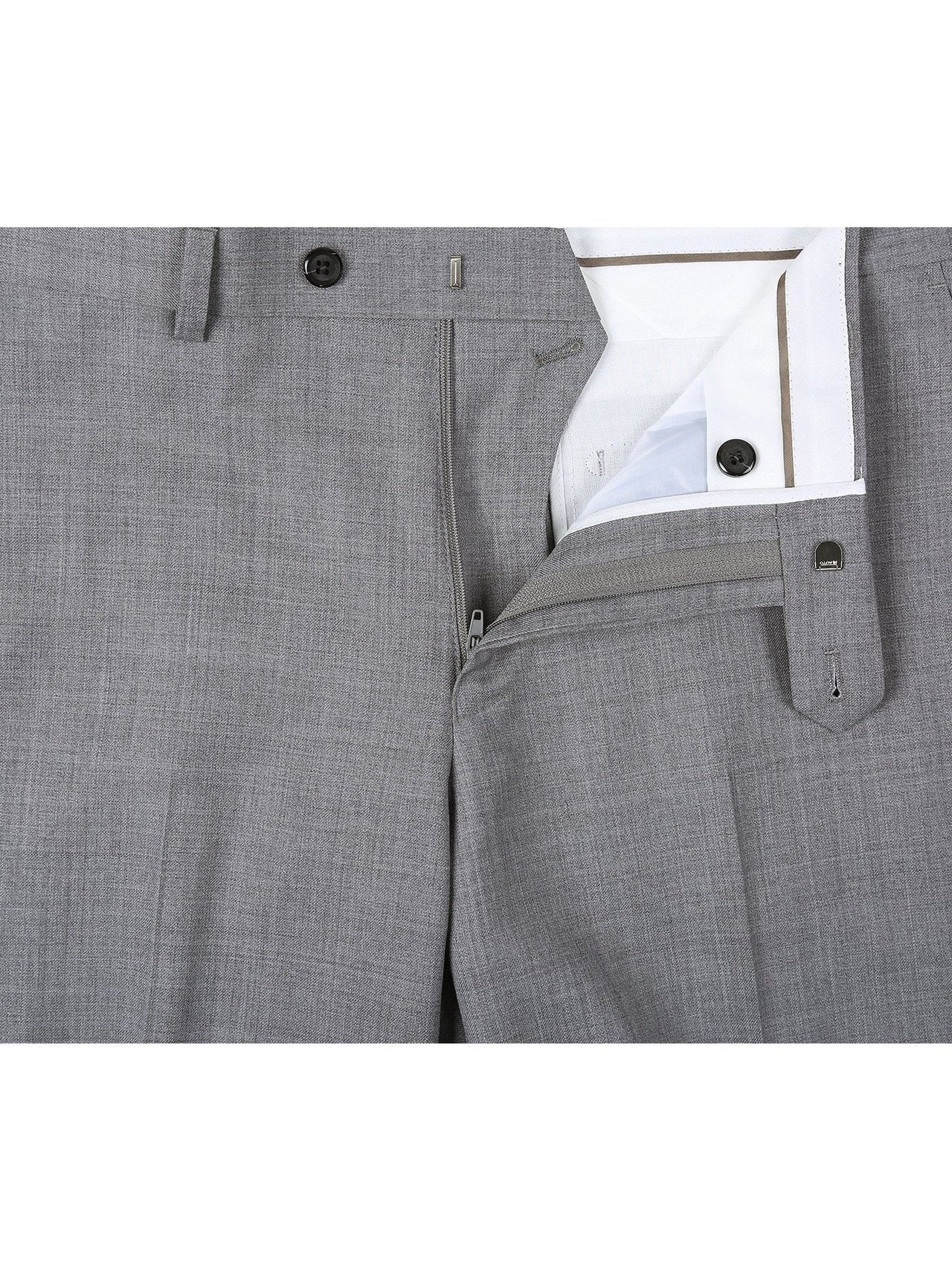 Men's Regular Fit Flat Front Wool Suit Pant