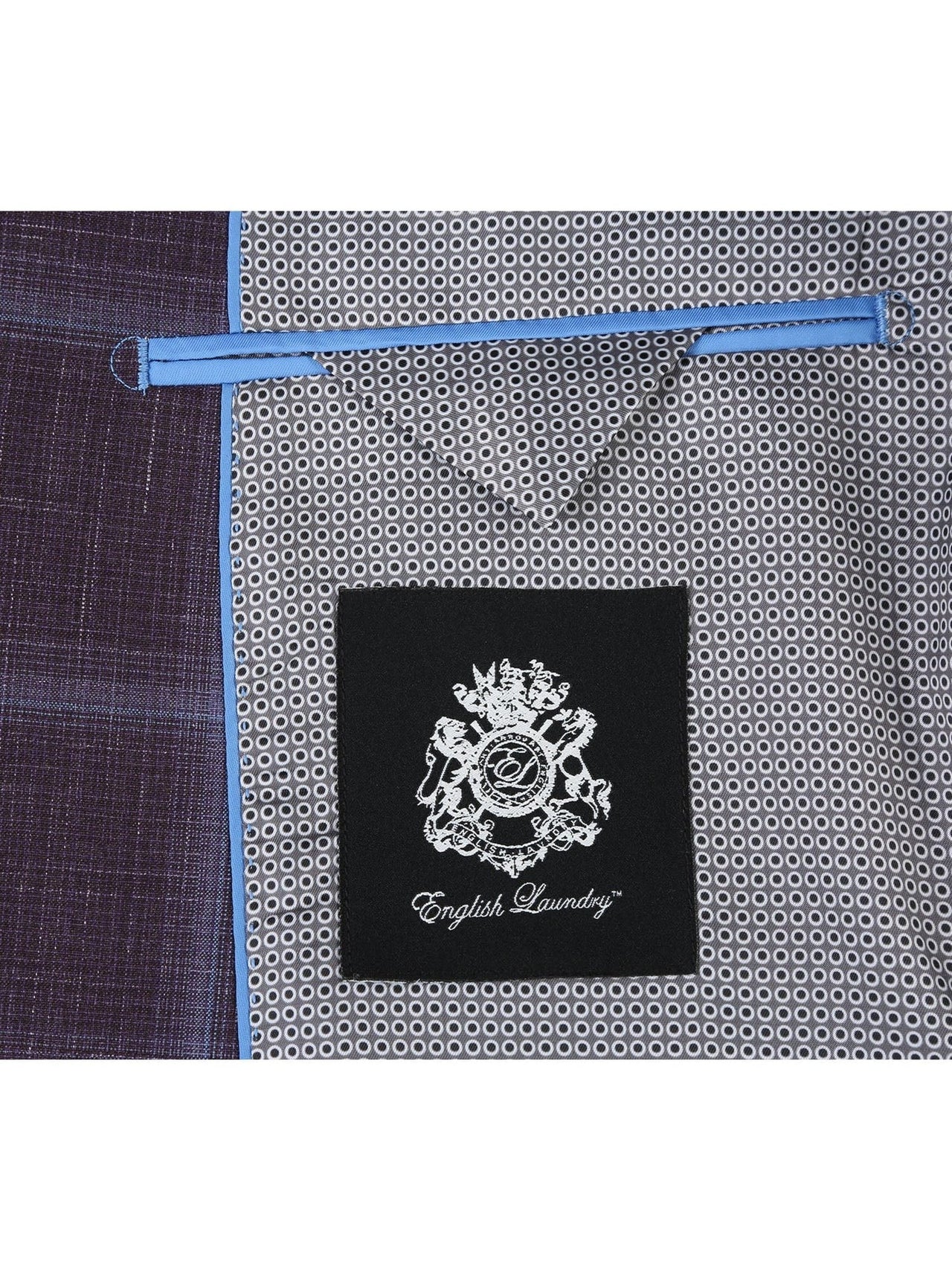 English Laundry Slim Fit Window Pane Check Wool Suit