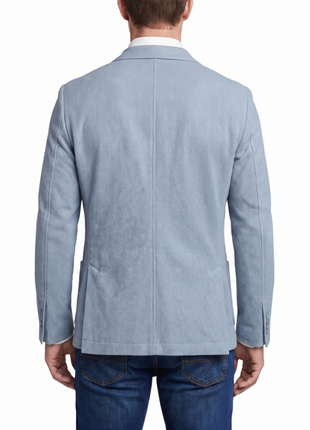 Bergamo Light Blue Technical Weave Slim Fit 4-Way Stretch Air Blazer