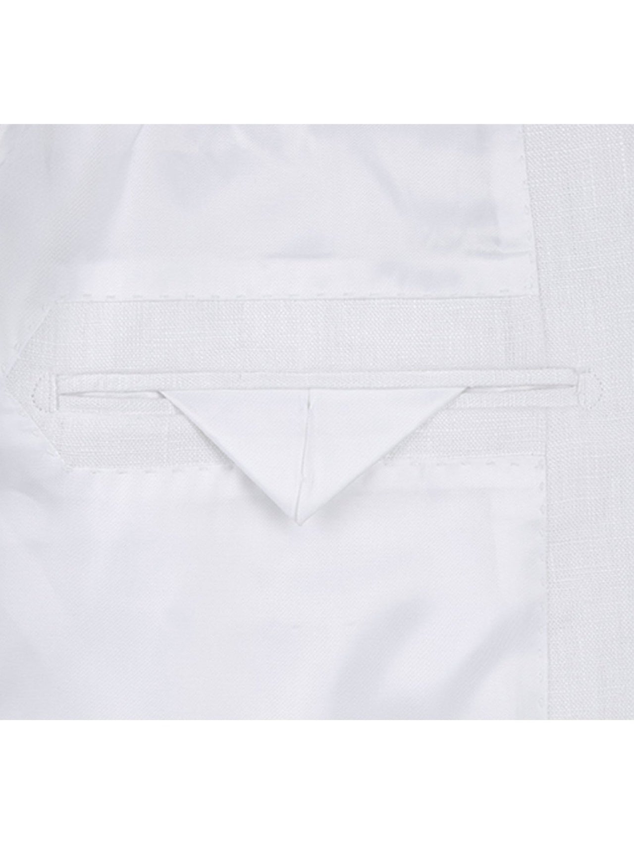 Men's Notch Lapels White Solid Linen Suits
