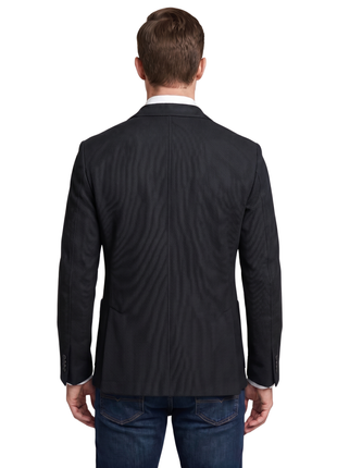 Bergamo Black Technical Weave Slim Fit 4-Way Stretch Air Blazer