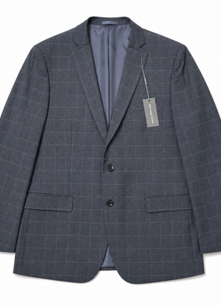 Michael Kors Gray Windowpane Classic Fit Notch Lapel 2-Button Wool Suit 44R
