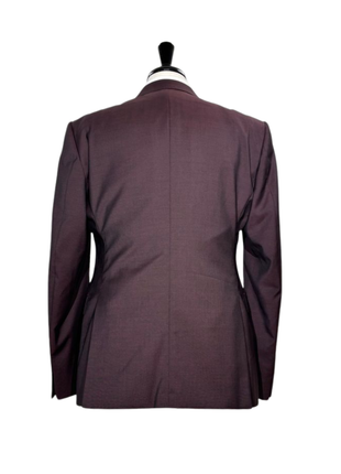 Emporio Armani Burgundy Textured Modern Fit Notch Lapel Two Button Wool Blazer Sportcoat 42R