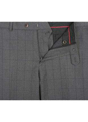 Men's Two Piece Classic Fit Windowpane Check Suit