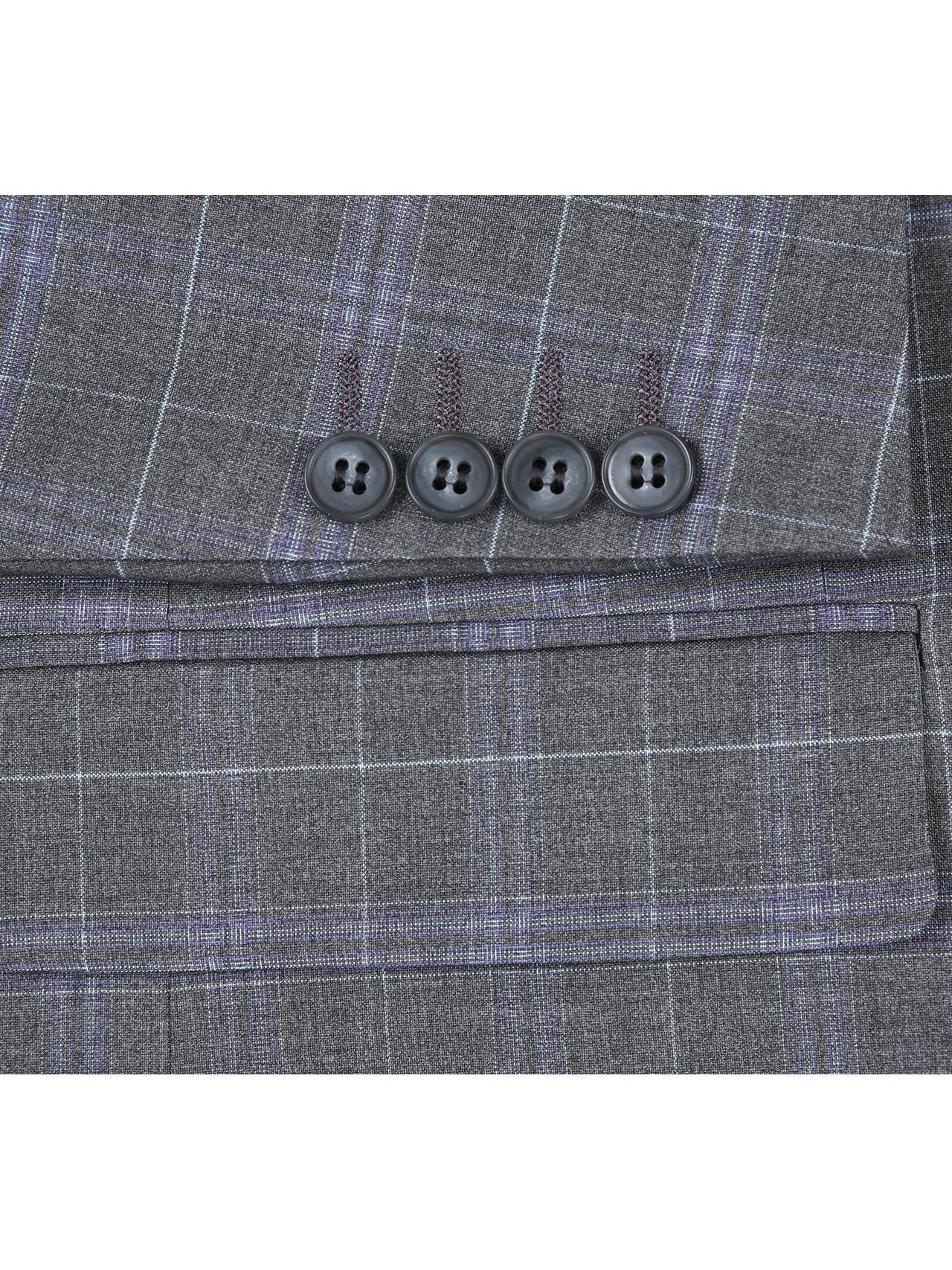 Men's Classic Fit Checked Suits