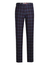 Thumbnail for English Laundry Slim Fit Blue with Black Check Wool Suit