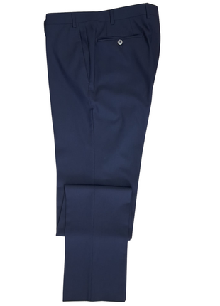 Canali Solid Navy 3-piece 100% Wool Suit 42R