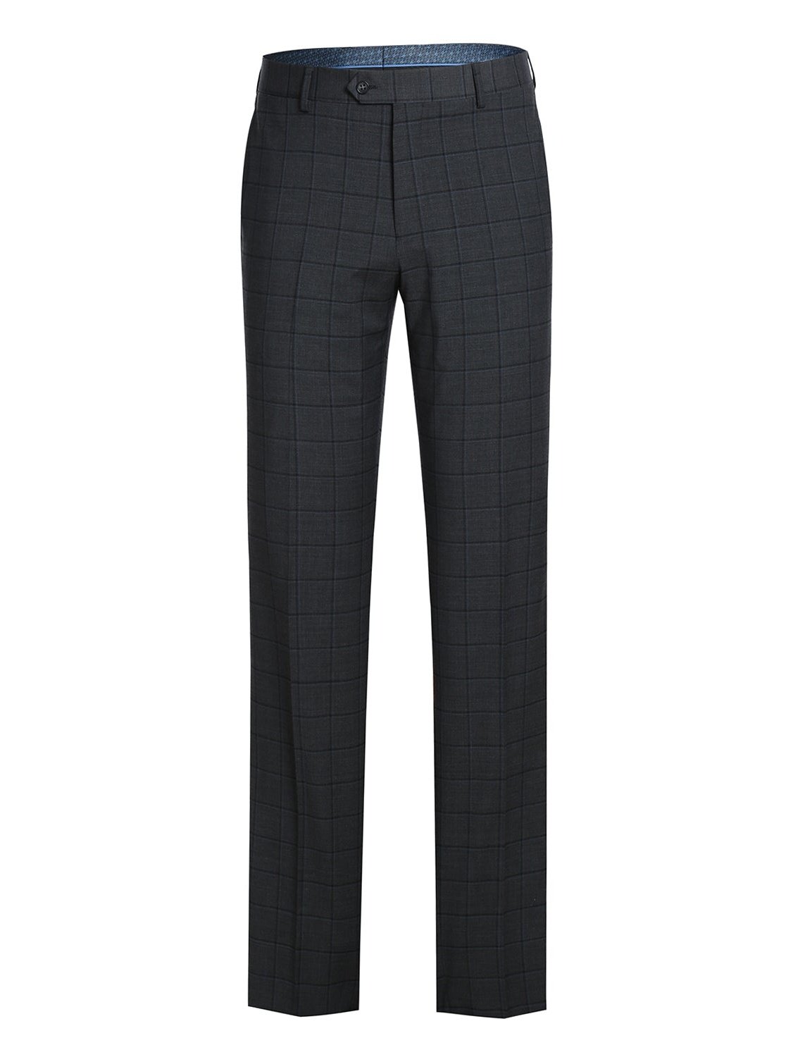 English Laundry Slim Fit Charcoal Checked Wool Suit