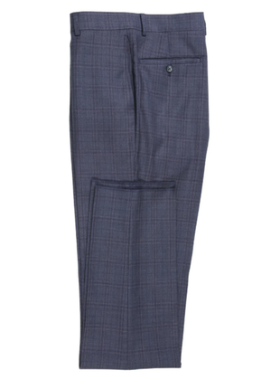 English Laundry Gray Tonal Plaid Slim Fit Peak Lapel Wool Blend 2 Button Suit